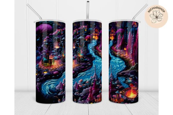 20oz 3D Fantacy Embroidery Tumbler Wrap1