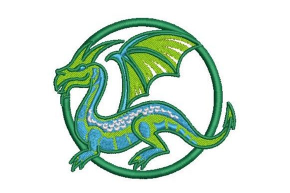 3D Layered Dragon Embroidery Design