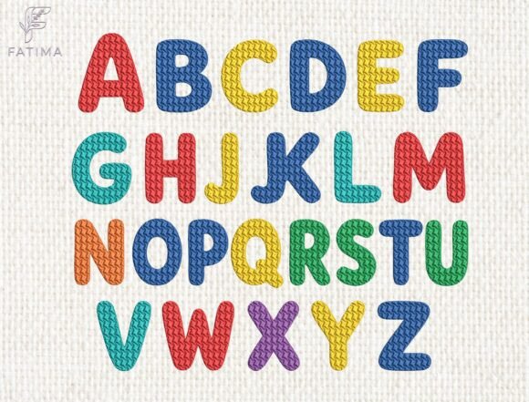 Alphabet Embroidery Design Set