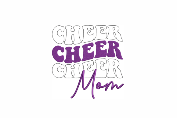 Cheer Mom Embroidery Design