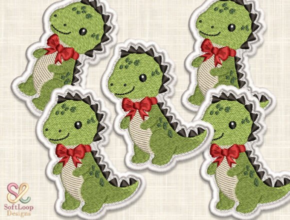 DINOSAUR Patch Embroidery Design