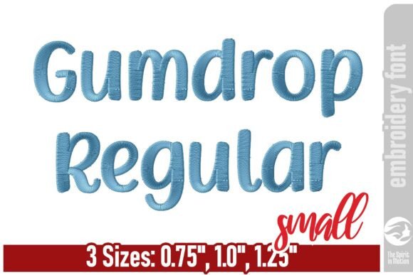 Gumdrop Playful Embroidery Font - Small