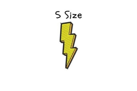 Lightning Bolt Embroidery Design