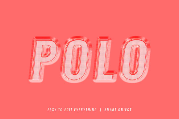 Polo 3D Embroidery Style Text Effect