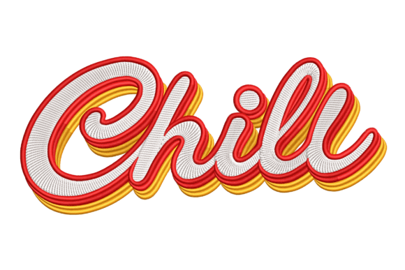 Retro Chill: A Playful, Sun-Soaked Embroidery Gem