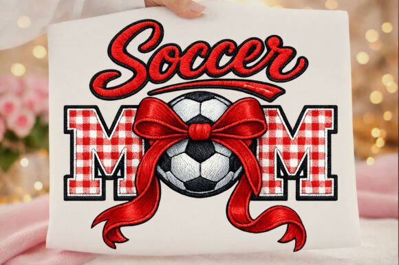 Soccer Mom Mother’s Day Faux Embroidery